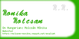 monika molcsan business card