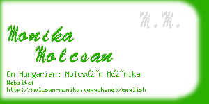 monika molcsan business card